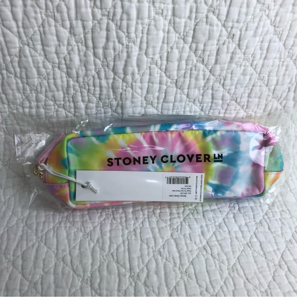 Stoney Clover Lane Pastel Tie Dye Pencil Case Makeup Pouch NWT
